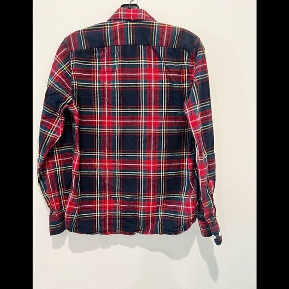 H&M Plaid Flannel shirt Womens Button Down Shirt Red/ green Plaid Lumberjack S - Picture 2 of 3